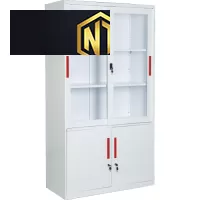Tủ sắt sơn tĩnh điện màu trắng S26, tay nắm âm màu cam TU09K3GD